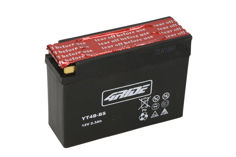 4 RIDE startovací baterie SUZUKI DR-Z 70 08-15, TR 50 S (STREET MAGIC) 98-00, YAMAHA TT-R 50E, 90E, 110, 90 03-20 (YT4B-BS, F4-12B -(YT4-BS), YT4B-BS VARTA, YT4B-BS VARTA FUNSTART, YT4B-BS YUASA)
