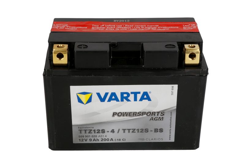 VARTA startovací baterie BMW R 1200 C AVANTGARDE, C 97-04, S 1000 RR 09-11, HONDA CB 1100 SF 00-03, CBR 1100 XX (BLACKBIRD) 01-08, CTX 700 14-16, FJS 400A ABS (SILVER WING), 600D (SILVER WING), 600A (SILVER WING ABS), 600 (SILVER WING), 400D (SILVER WING)