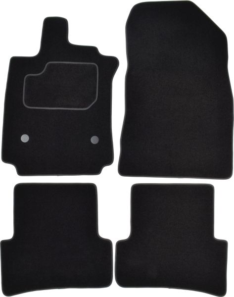 Set Covorase Auto Si Tavita Portbagaj RENAULT CLIO IV (BH_) din 2012-2021, Cauciuc, Protectie Porbagaj, 4x Stickere auto cu RENAULT