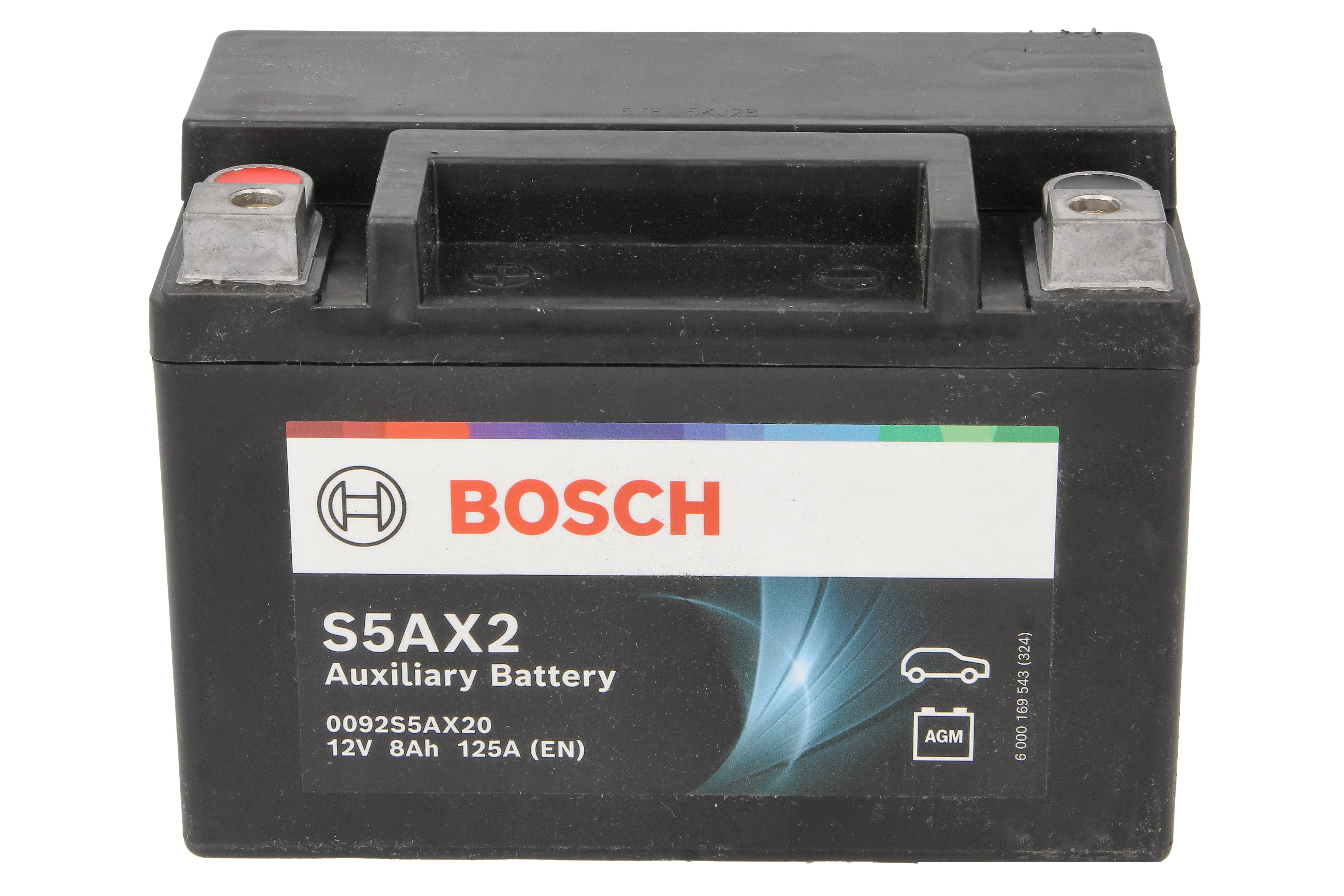 Аккумуляторная батарея 8Ah/125A (150x87x105/+L/BO) S5AX2 AB (Start-Stop/AGM/вспомогательная) фото 7