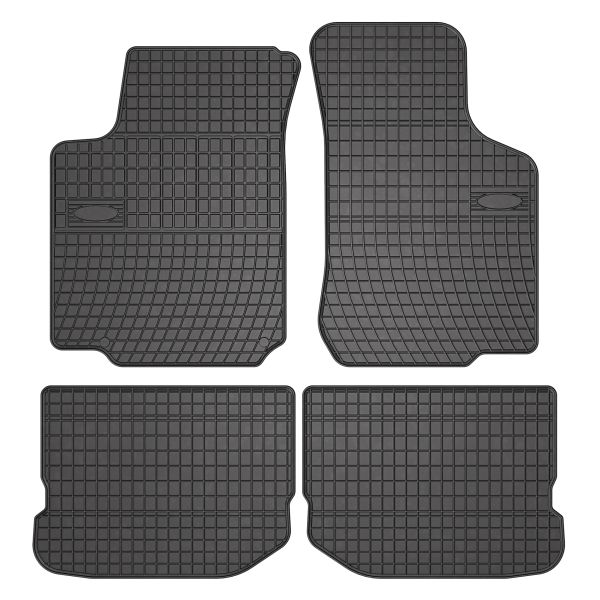 Set Covorase Auto Si Tavita Portbagaj SKODA OCTAVIA I Combi (1U5) din 1998-2010, Cauciuc, Protectie Porbagaj, 4x Stickere auto cu SKODA