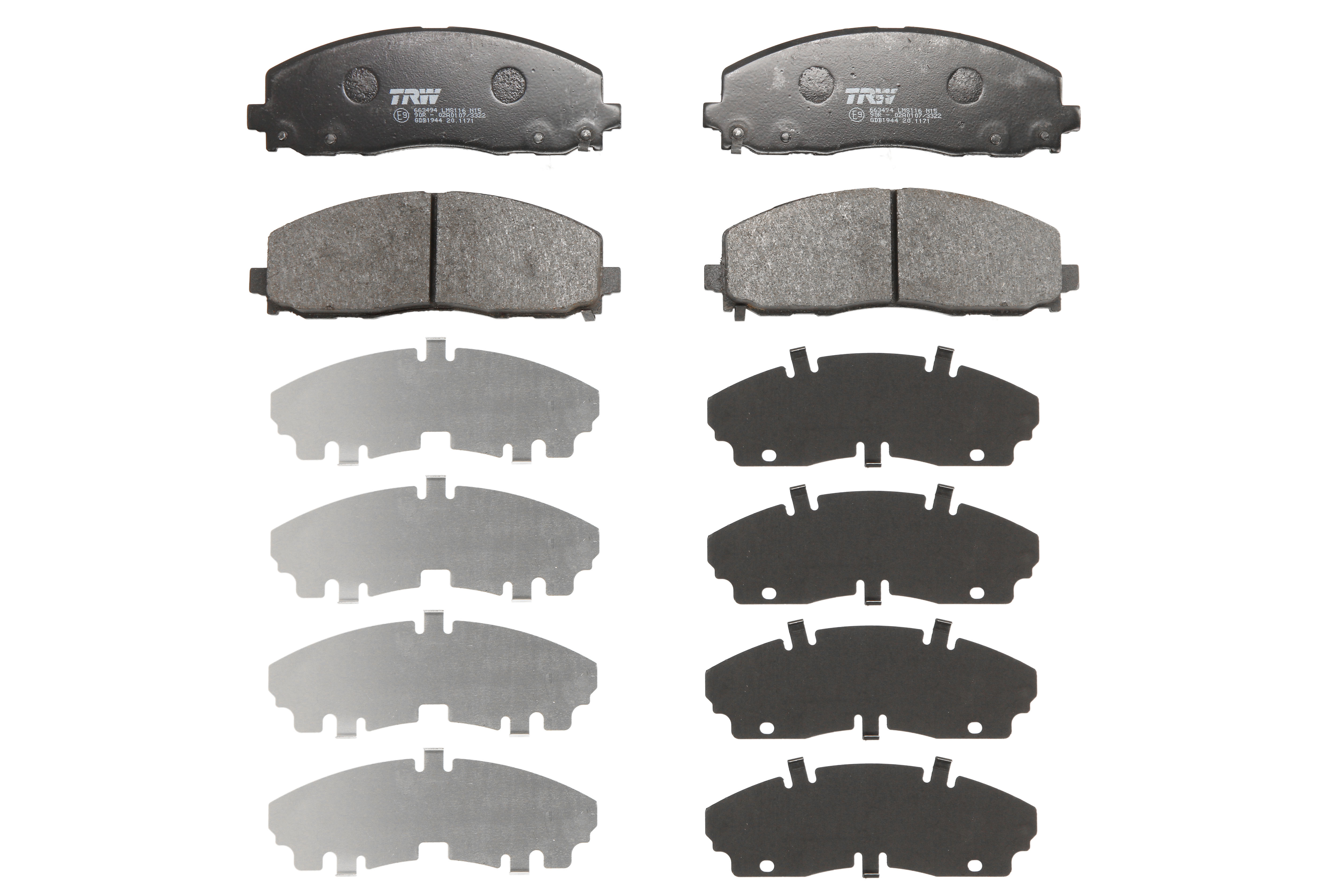 Комплект гальмівних колодок передн , CHRYSLER GRAND VOYAGER V, PACIFICA, TOWN & COUNTRY, VOYAGER V, DODGE GRAND, JOURNEY, FIAT FREEMONT, LANCIA VOYAGER, VW ROUTAN 2.0D-3.8 10.07-