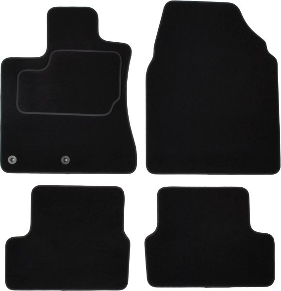 Set Covorase Auto Si Tavita Portbagaj NISSAN QASHQAI I (J10, NJ10) din 2006-2014, Cauciuc, Protectie Porbagaj, 4x Stickere auto cu NISSAN