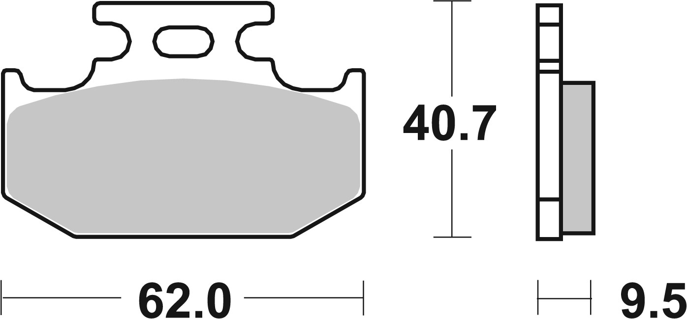 BREMBO sada brzdových destiček, kotoučová brzda KAWASAKI KX 500, 250, 125 89-97, SUZUKI DR 350 S, SE 90-97, RM 125, 250 89-95, YAMAHA TT 600 R 97-98, WR 400 F 98-02, YZ 125, 250 90-97 (2P227GS, 2P227ST)