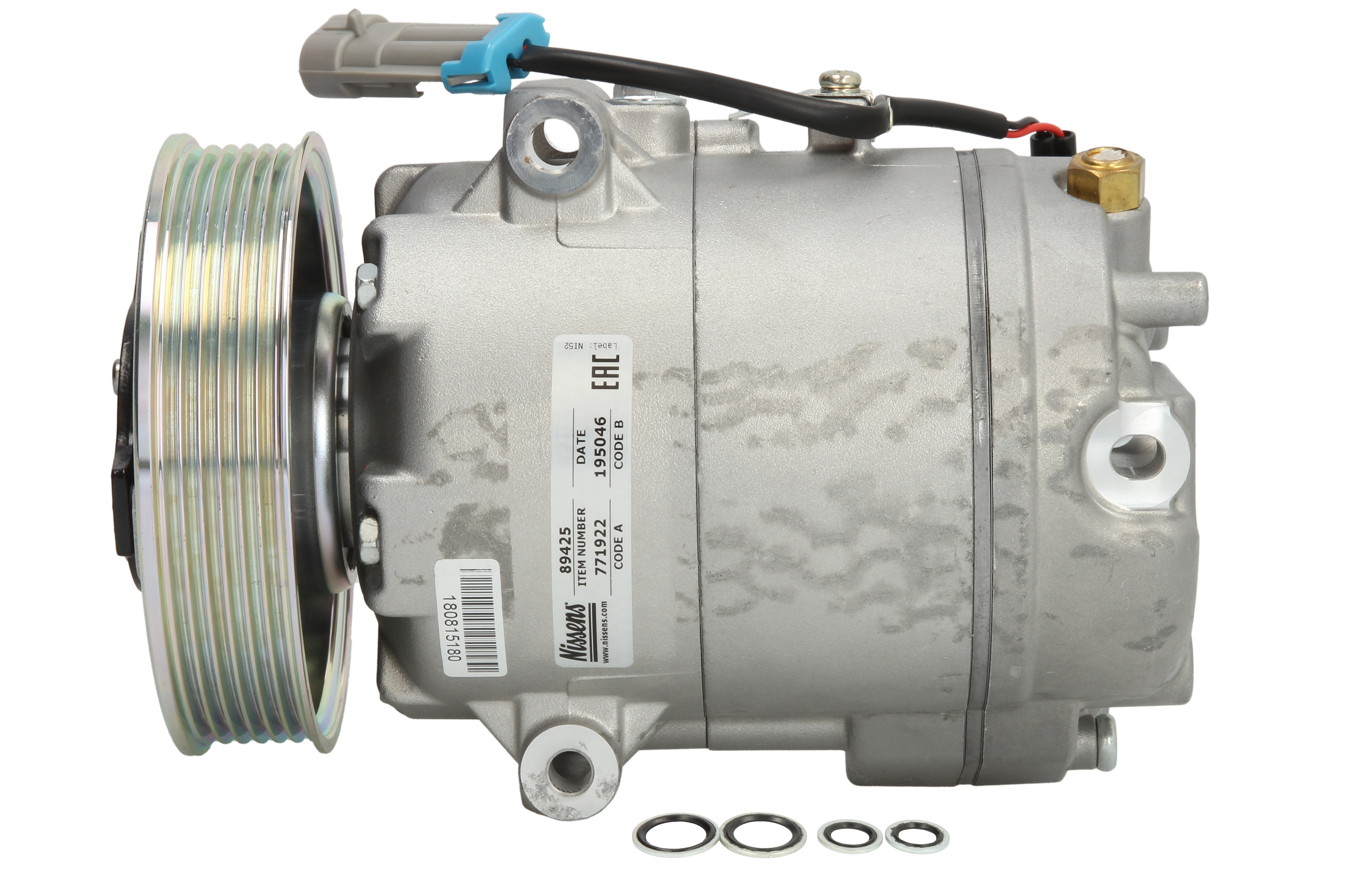 Компресор кондиціонера OPEL MERIVA B (10-) 1.4 I 16V|OPEL MERIVA B (10-) 1.4 I 16V TURBO NISSENS (89425) Nissens фото 3