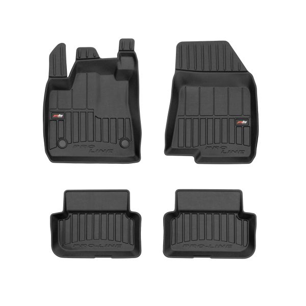 Set Covorase Auto Si Tavita Portbagaj DACIA SANDERO din 2008-2020, Cauciuc, Protectie Porbagaj, 4x Stickere auto cu DACIA