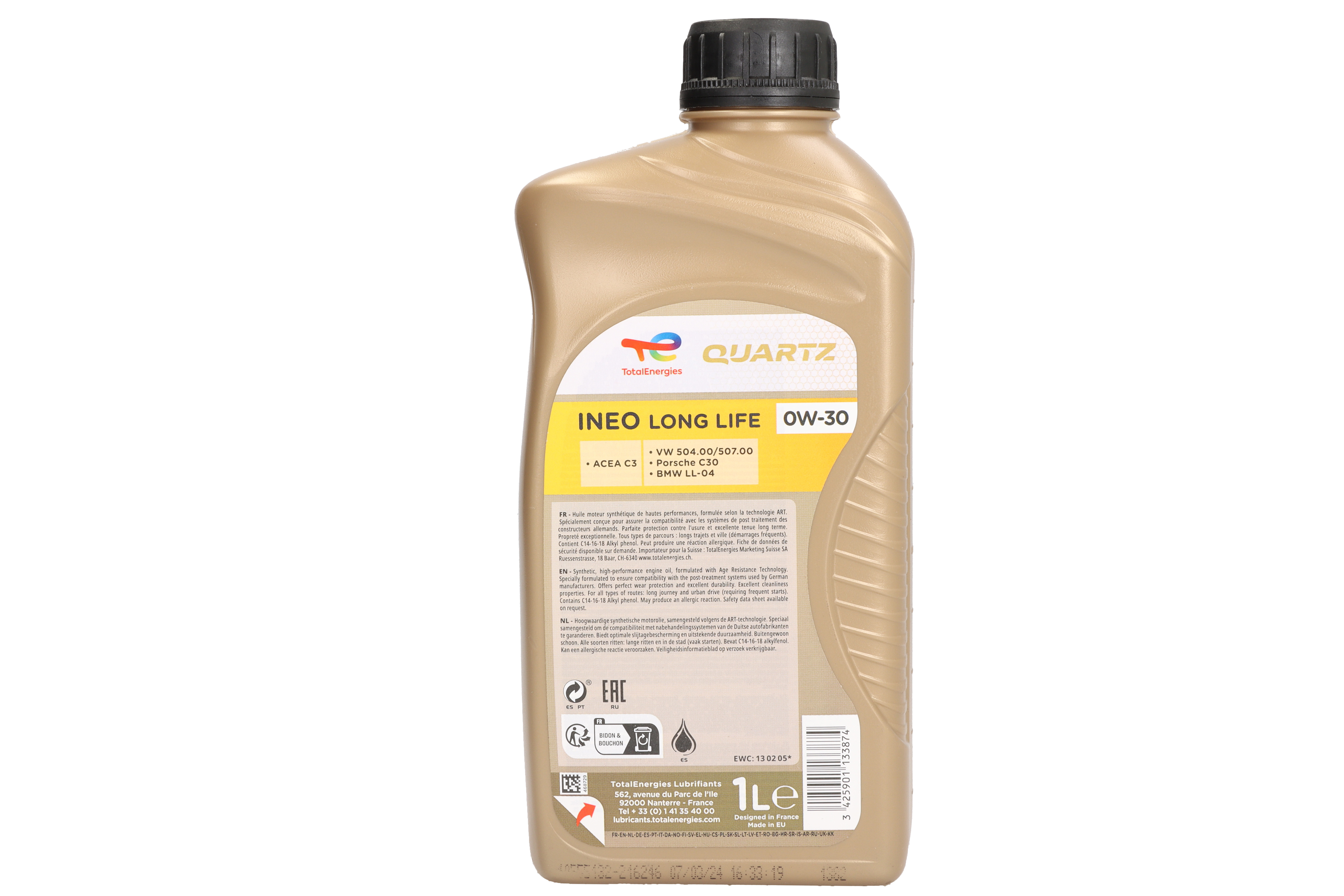 Моторна олива QUARTZ XTRA (5L) 0W30 , BMW LL-04, PORSCHE C30, VW 504.00, VW 507.00 фото 4