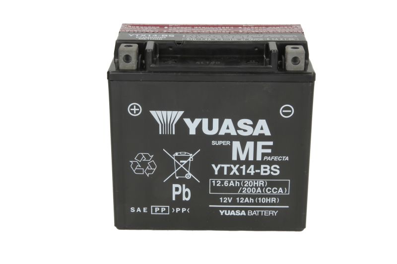 YUASA startovací baterie APRILIA ETV 1000 (CAPO NORD), ABS (CAPO NORD) RAID, ABS (CAPO NORD) G-KAT, (CAPO NORD) RAID 01-10, ETX 350 85-00, NA 850 (MANA) GT ABS, (MANA) ABS, (MANA) 08-13, RSV 1000 98-00, SL 750 ABS GT (SHIVER), 750 (SHIVER), 1000 (FALCO), 