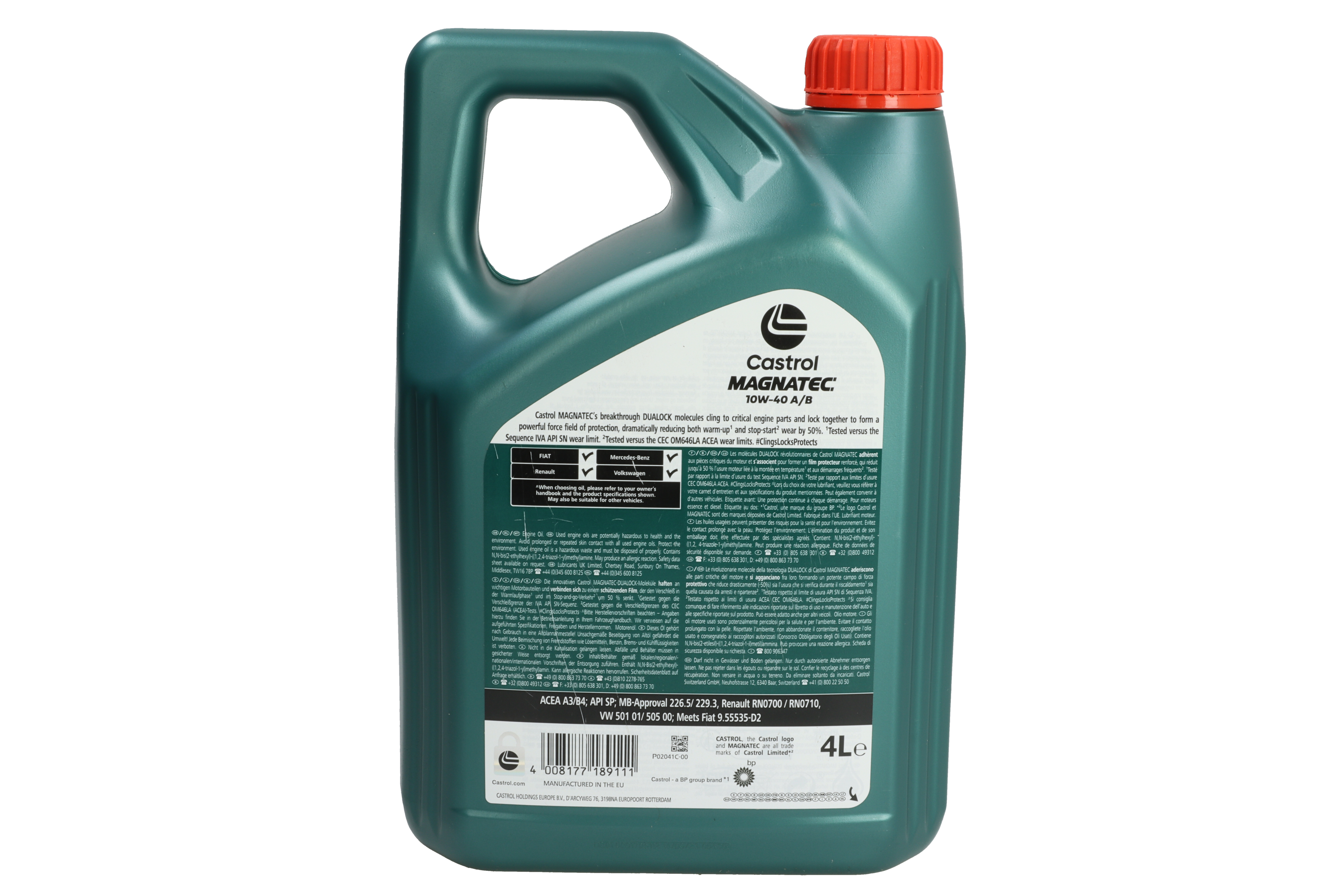 Моторна олива MAGNATEC (5L) 10W40 ,API SP, FIAT 9.55535 D2, MB 226.5, MB 229.3, VW 501.01, VW 505.00 фото 9