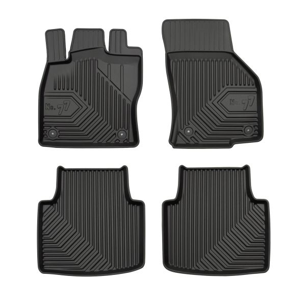 Set 5 covorase auto Volkswagen ARTEON (3H7, 3H8) din 2015-2018, cu covoras tunel median, cauciuc, 4x Stickere auto cu Volkswagen
