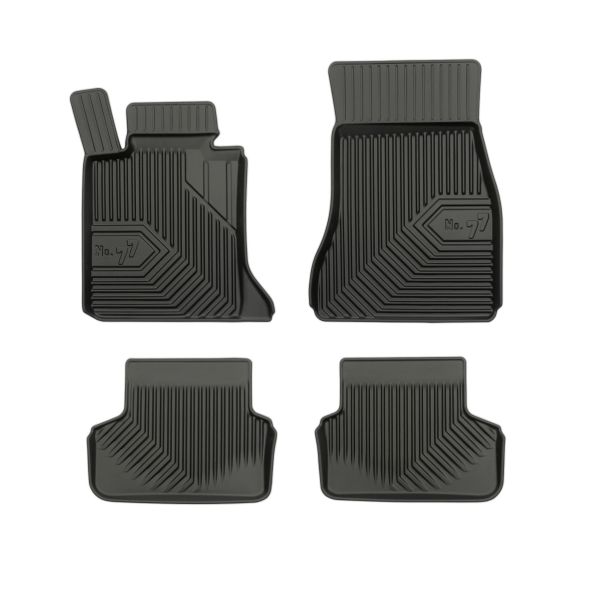 Set Covorase Auto Si Tavita Portbagaj BMW Seria 5 Touring (G31) din 2017-2022, Cauciuc, Protectie Porbagaj, 4x Stickere auto cu BMW