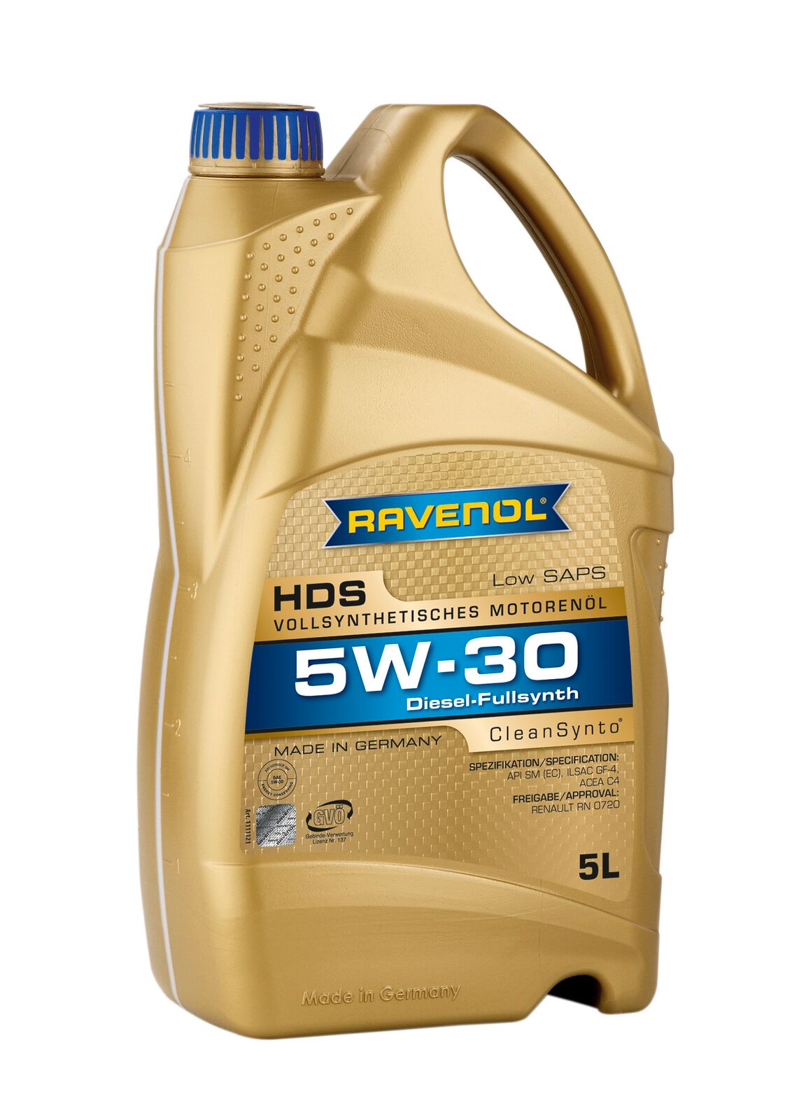 Моторна олива Cleansynto (4L) 5W30 ,API SM, ACEA C4, MB 226.51, RENAULT RN 0720 фото 4
