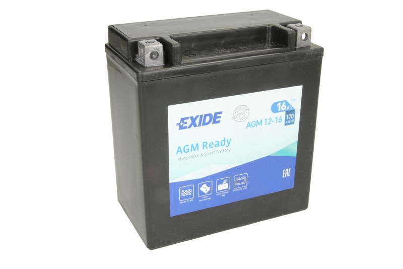 EXIDE startovací baterie HONDA XL 1000 V (VARADERO), VA (VARADERO ABS) 03-09, KAWASAKI VN 2000, 2000 (VULCAN), 1600 (MEAN STREAK), 1500 (MEAN STREAK), 1500R (DRIFTER), 1700 (VULCAN VOYAGER VAQERO), 1700 (CLASSIC), 1700 (VULCAN VOYAGER), 1700 (CLAS. TOURER