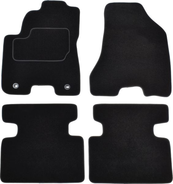 Set Covorase Auto Si Tavita Portbagaj HYUNDAI TUCSON (JM) din 2004-2012, Cauciuc, Protectie Porbagaj, 4x Stickere auto cu HYUNDAI