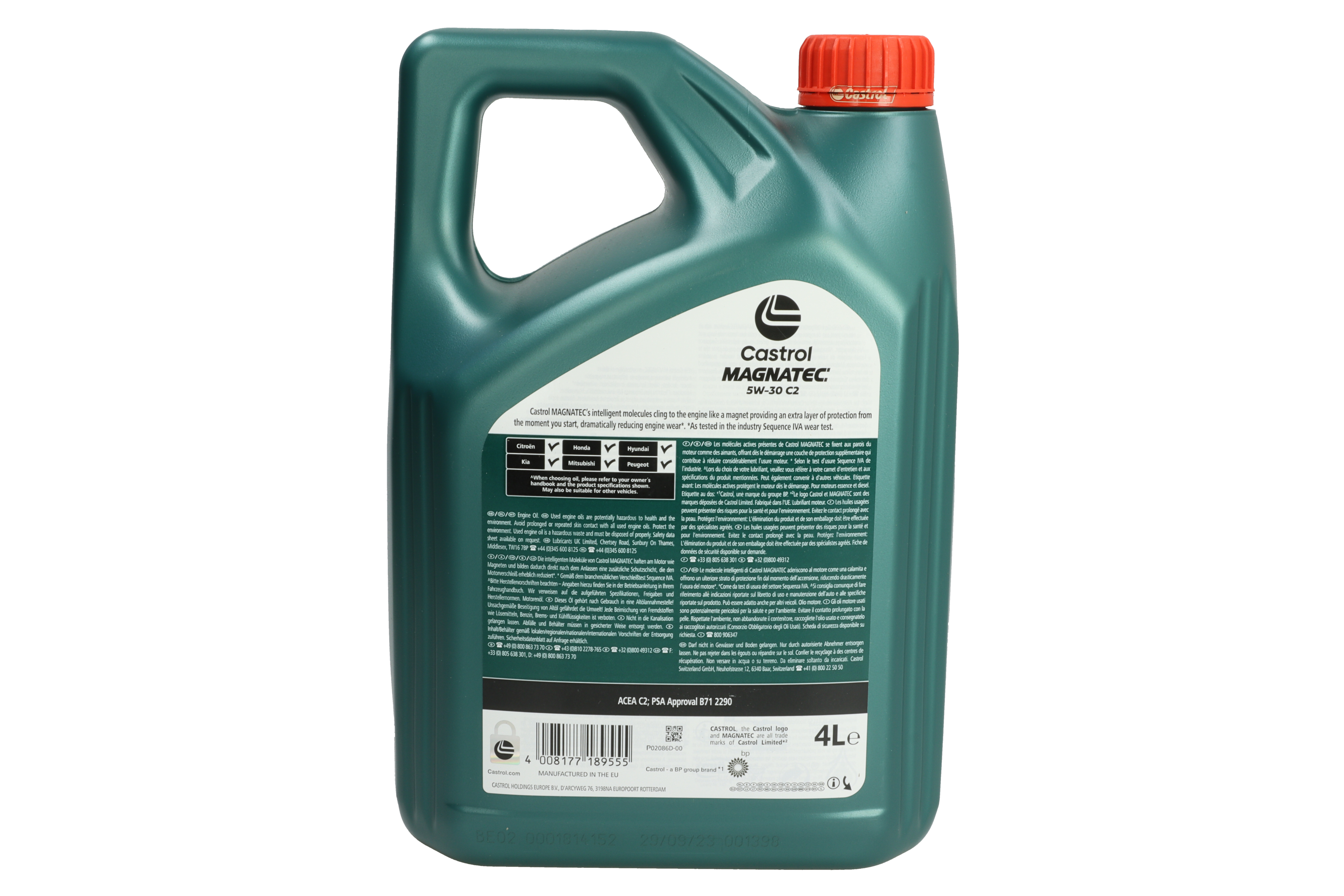 Моторна олива MAGNATEC (4L) 5W30 , CITROEN B71 2290, FIAT 9.55535 S1, PEUGEOT B71 2290 фото 6