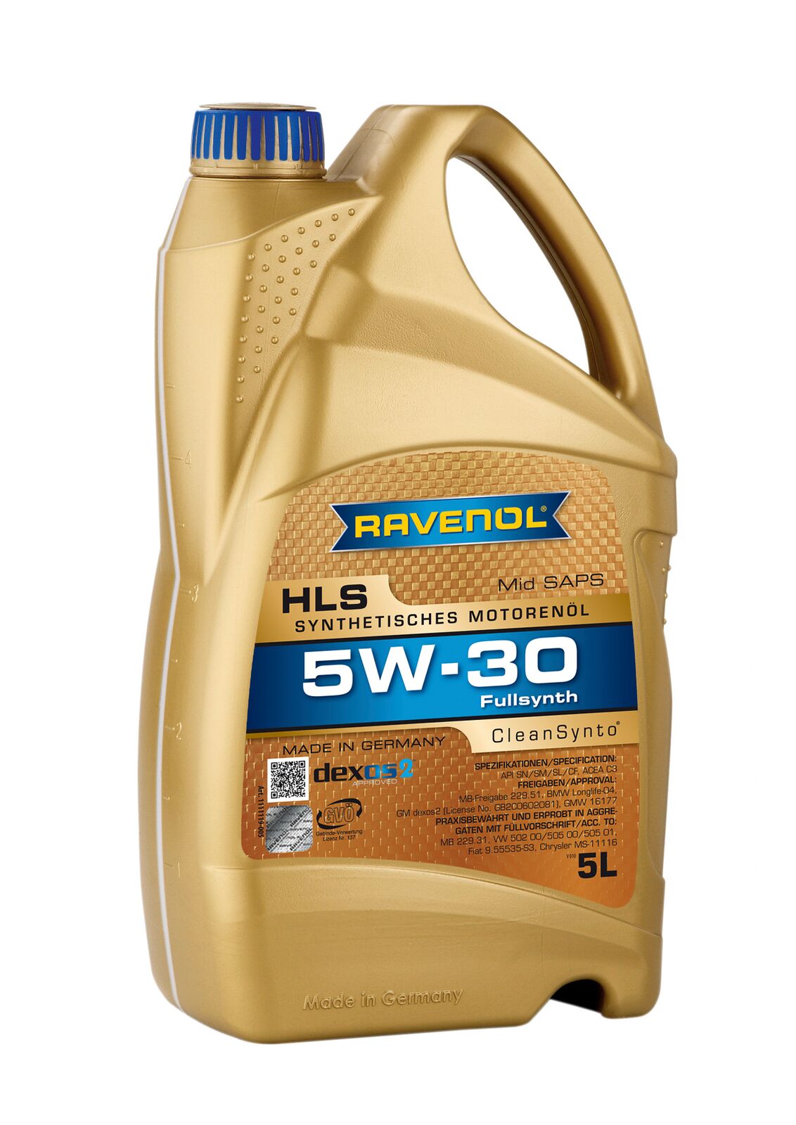 Моторна олива Cleansynto (5L) ,API CF, SN, ACEA C3, BMW LL-04, CHRYSLER MS-11106, DEXOS 2, FIAT 9.55535 S3, MB 229.31, MB 229.51, MB 229.52, OPEL OV0401547-D30, STELLANTIS FPW 9.55535/03, VW 502.00, V фото 2