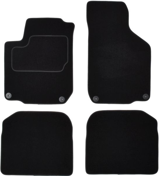 Set Covorase Auto Si Tavita Portbagaj Volkswagen BORA I (1J2) din 1998-2013, Cauciuc, Protectie Porbagaj, 4x Stickere auto cu Volkswagen