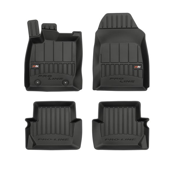 Set Covorase Auto Si Tavita Portbagaj FORD FIESTA VII (HJ, HF) din 2017-2022, Cauciuc, Protectie Porbagaj, 4x Stickere auto cu FORD