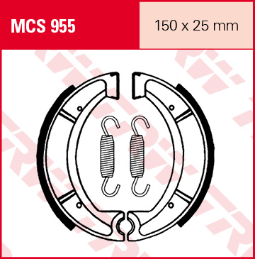 TRW MOTO sada brzdových čelistí YAMAHA DT 250 MX 77-82, SR 500 (DRUM), (BRAKE DISC) 84-99, XT 550, 500S (EDITION), 500, 600Z (TENERE) 82-89, YZ 490 82-87 (B0053AU5KM)
