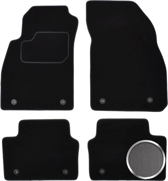Set Covorase Auto Si Tavita Portbagaj OPEL INSIGNIA A Sports Tourer (G09) din 2008-2017, Cauciuc, Protectie Porbagaj, 4x Stickere auto cu OPEL