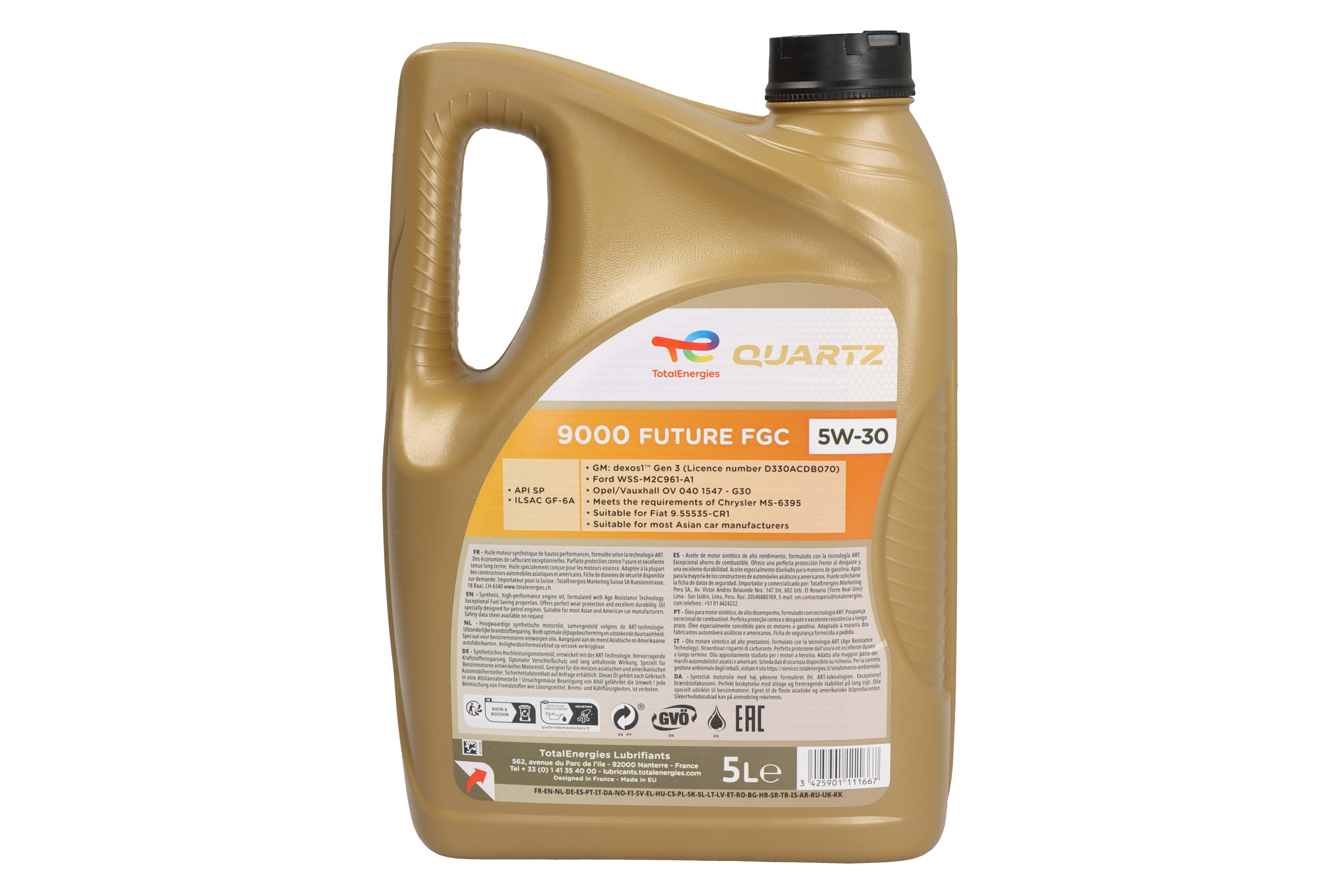 Моторна олива Quartz (5L) 5W30 ,API ILSAC GF-6A, SP, CHRYSLER MS-6395, DEXOS1 GEN3, FIAT 9.55535 CR1, FORD M2C961 A1, OPEL OV0401547-G30 фото 3