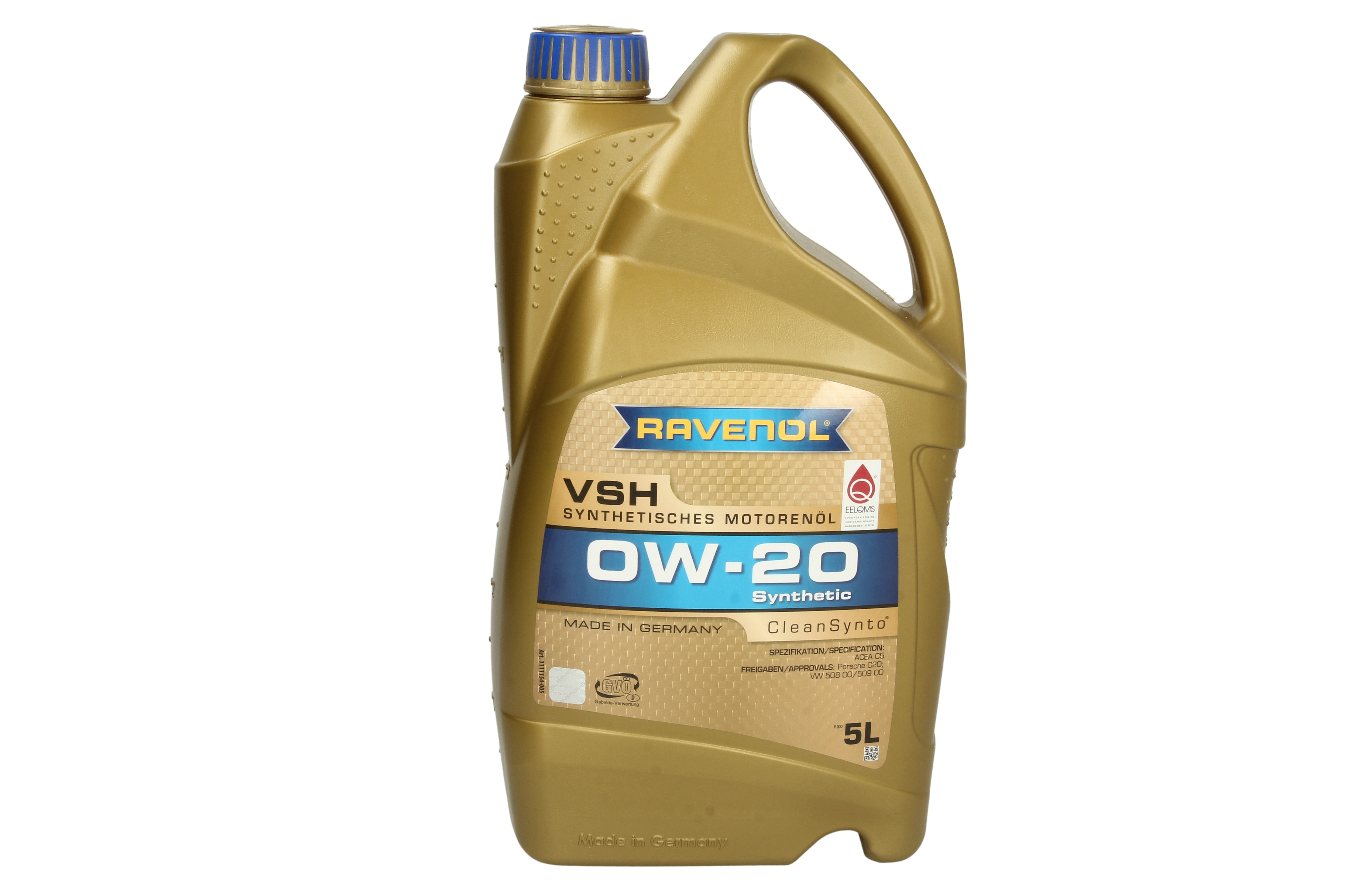Моторна олива Cleansynto (1L) 0W20 , ACEA C5, FORD M2C956 A1, PORSCHE C20, VW 508.00, VW 509.00 фото 2