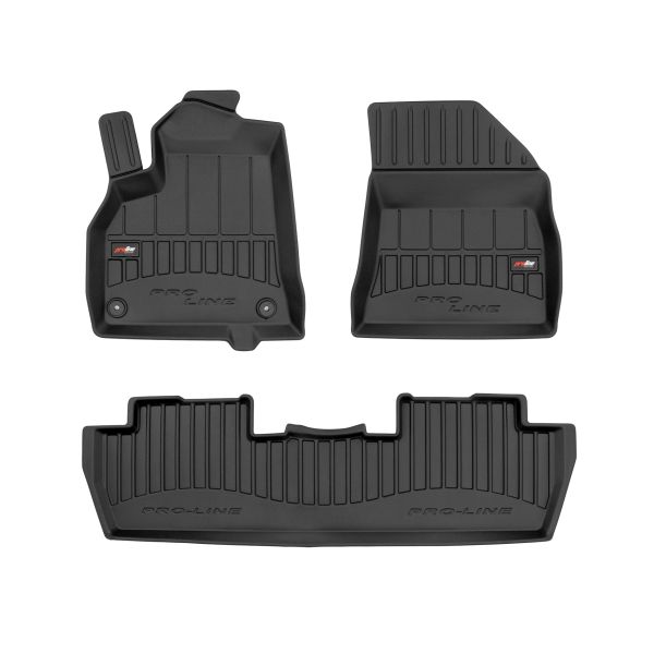 Set Covorase Auto Si Tavita Portbagaj PEUGEOT 5008 (0U_, 0E_) din 2009-2017, Cauciuc, Protectie Porbagaj, 4x Stickere auto cu PEUGEOT