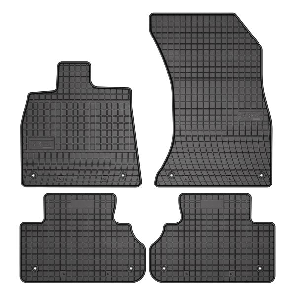 Set Covorase Auto Si Tavita Portbagaj AUDI Q5 (8RB) din 2008-2017, Cauciuc, Protectie Porbagaj, 4x Stickere auto cu AUDI
