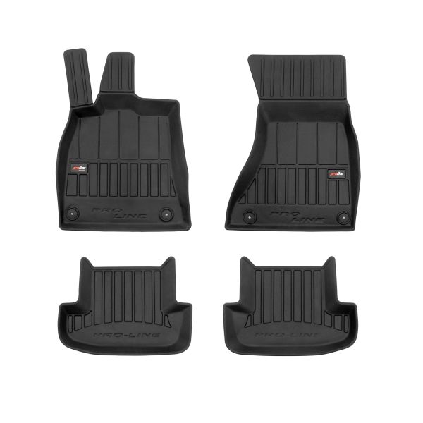 Set Covorase Auto Si Tavita Portbagaj AUDI A5 (8T3) din 2007-2017, Cauciuc, Protectie Porbagaj, 4x Stickere auto cu AUDI