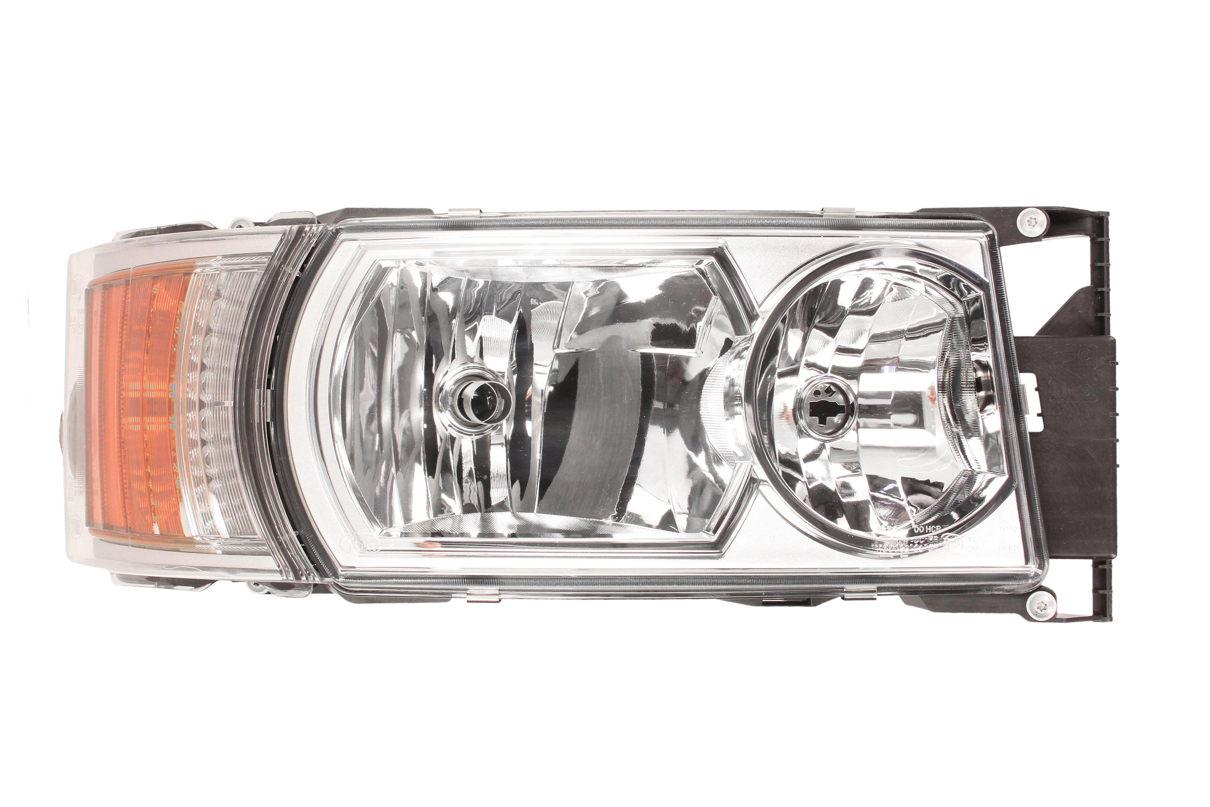 Фара прав (4*LED/8*LED/H1/H21W/H7, електричн, з мотором, з поворотником, включає денні ходові вогні, колір відбивача: хром, колір повороту: помаранчевий) SCANIA G I, P I, R I, T 01.03-05.19