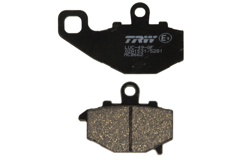 TRW ZF brake pads KH192 organic KAWASAKI ZX6R 600 94-16, ZX6R 636 02-06, ER6 06-16, VERSYS 650 07-14, Z 750 04-06, ZX9R 94-04, Z 1000 / SX 10-, ZX10R 04-09, GPZ 1100 95-98, rear