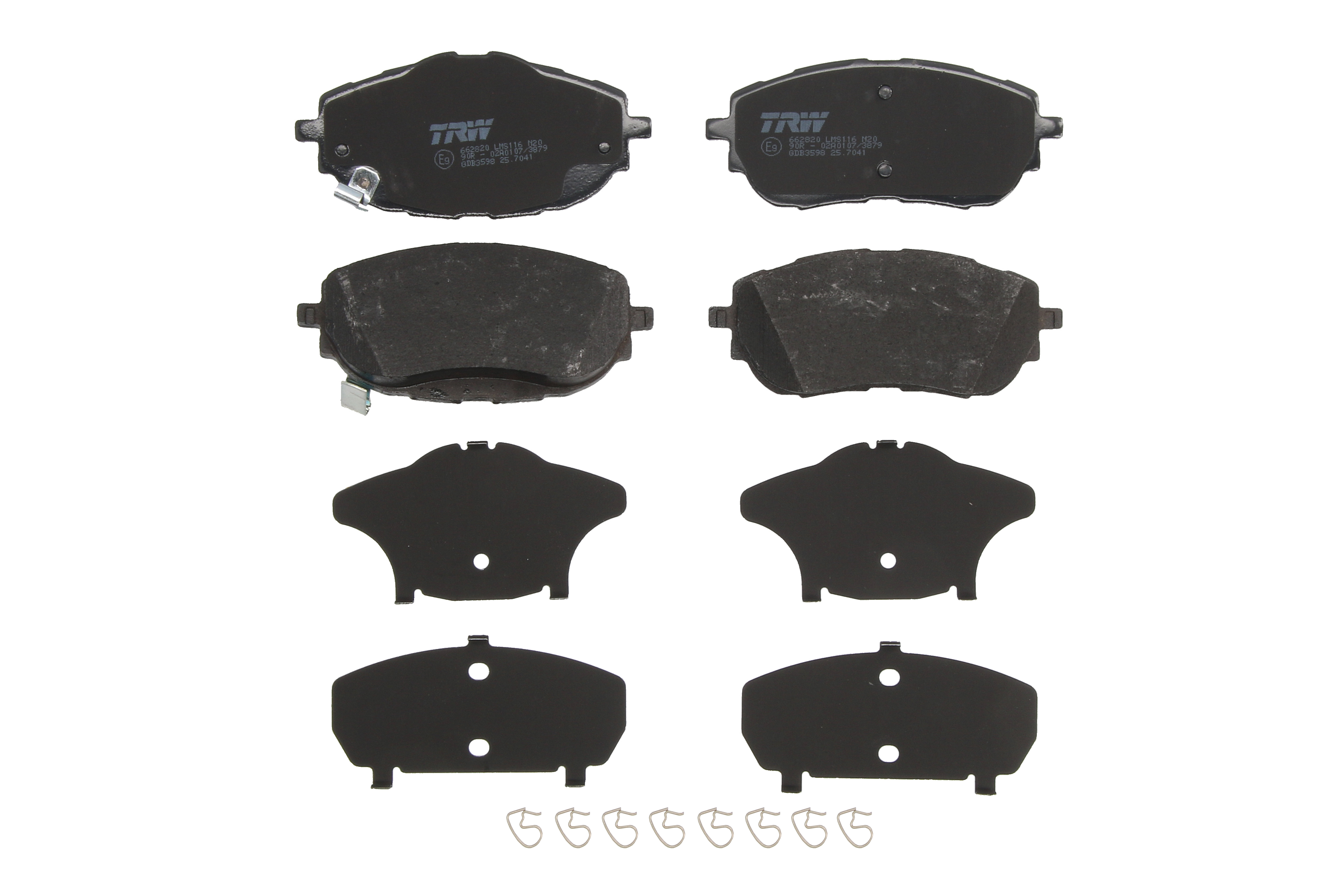 Комплект гальмівних колодок передн , TOYOTA AURIS, COROLLA 1.2-1.8H 10.12-08.19