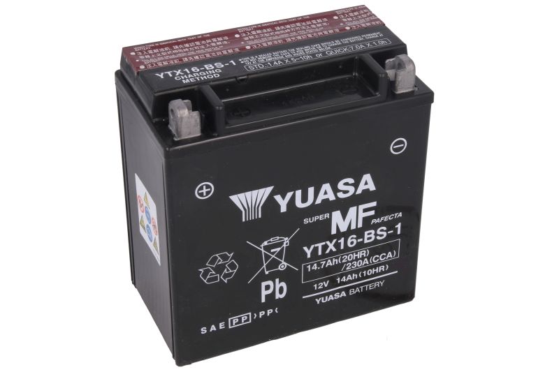 YUASA startovací baterie SUZUKI BOULEVARD 1500 C90 05-11, LT-A 500 F (VINSON AUT. 4X4), F (QUADMASTER), (QUADMASTER) 00-03, LT-F 500 F (VINSON QUADRUN.), F (VINSON), F 98-04, VL 1500 (INTRUDER), 1500 (C) (INTRUDER BLACK TOURING), 125LC (INTRUDER), 1500LC 