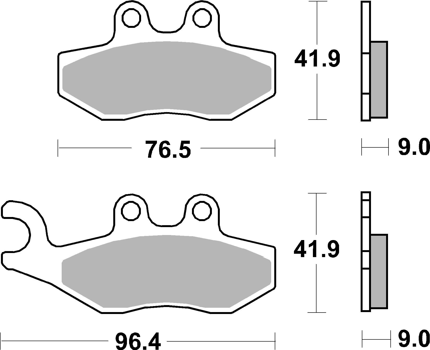 BREMBO sada brzdových destiček, kotoučová brzda APRILIA SR 125 (MAX 4T), 300 (MAX), 125 (MOTARD 4T) 11-15, SRV 850 12-15, SPORTCITY 125 (ONE), 50 2T, 50 4T 08-13, BETA ALP 350 (4.0), 125 4T, 200 04-05, RR 50 MOTARD (RACING EDITION), 125 4T, 125 4T (ENDURO
