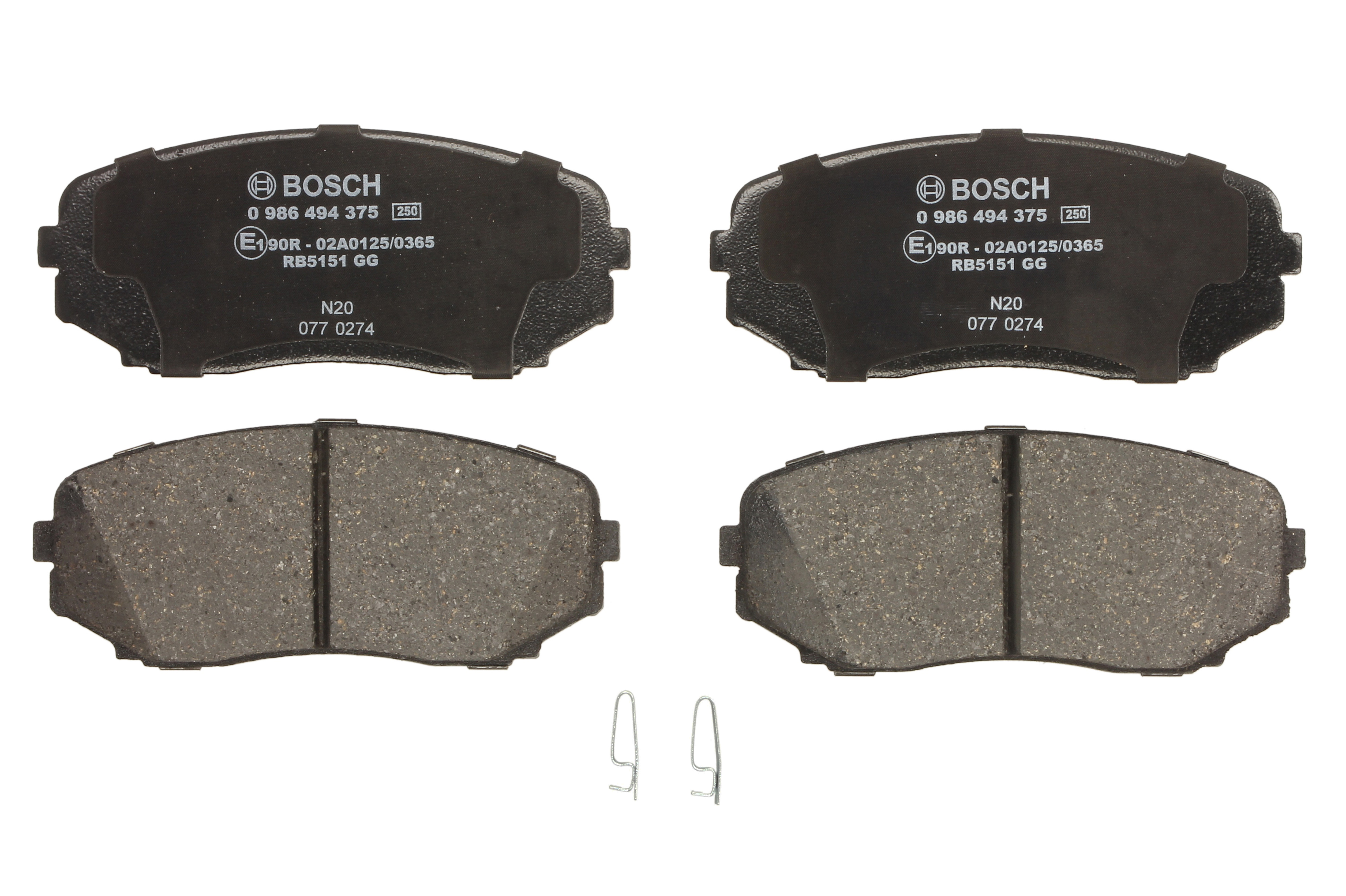 Колодки гальмівні дискові MITSUBISHI PAJERO SPORT III (KS_) 2.4 2015.08- BOSCH (0 986 494 375) Bosch фото 3