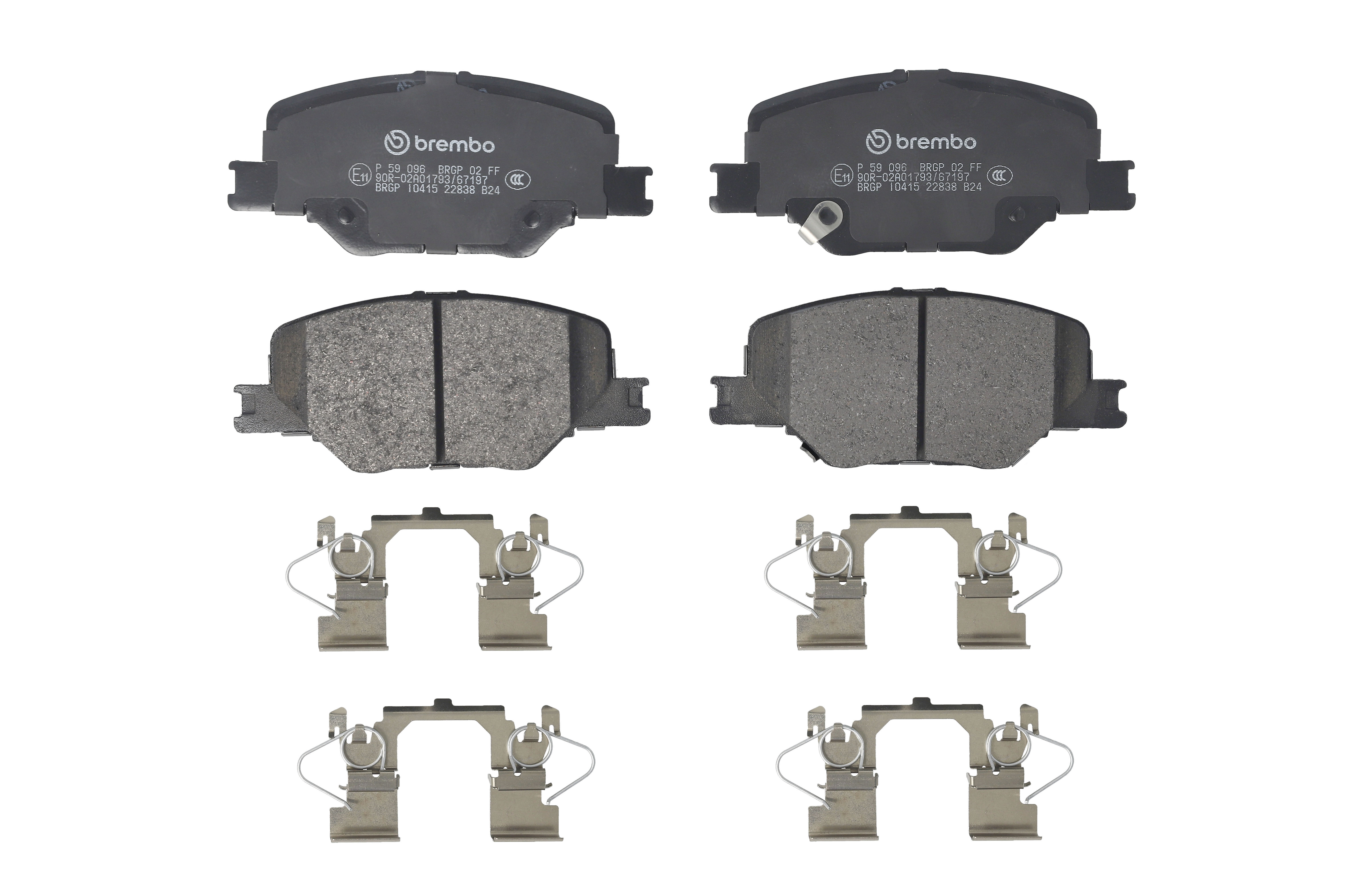 Колодки гальмівні дискові (комплект 4 шт) OPEL INSIGNIA B GRAND SPORT (Z18) 1.5 2017.03- BREMBO (P59096) BREMBO фото 3