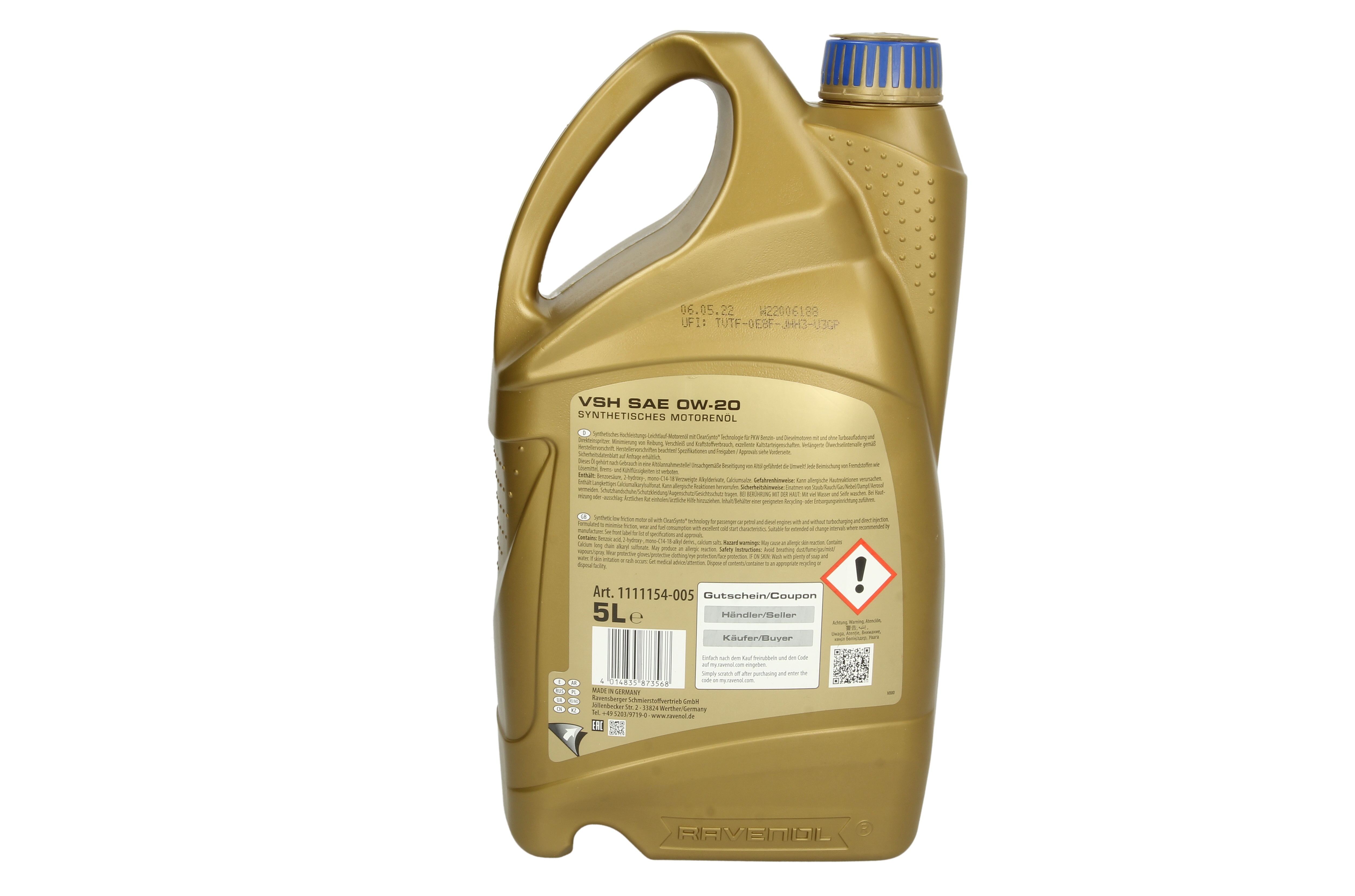 Моторна олива Cleansynto (1L) 0W20 , ACEA C5, FORD M2C956 A1, PORSCHE C20, VW 508.00, VW 509.00 фото 4