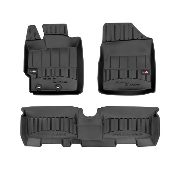 Set Covorase Auto Si Tavita Portbagaj TOYOTA YARIS (_P9_) din 2005-2014, Cauciuc, Protectie Porbagaj, 4x Stickere auto cu TOYOTA
