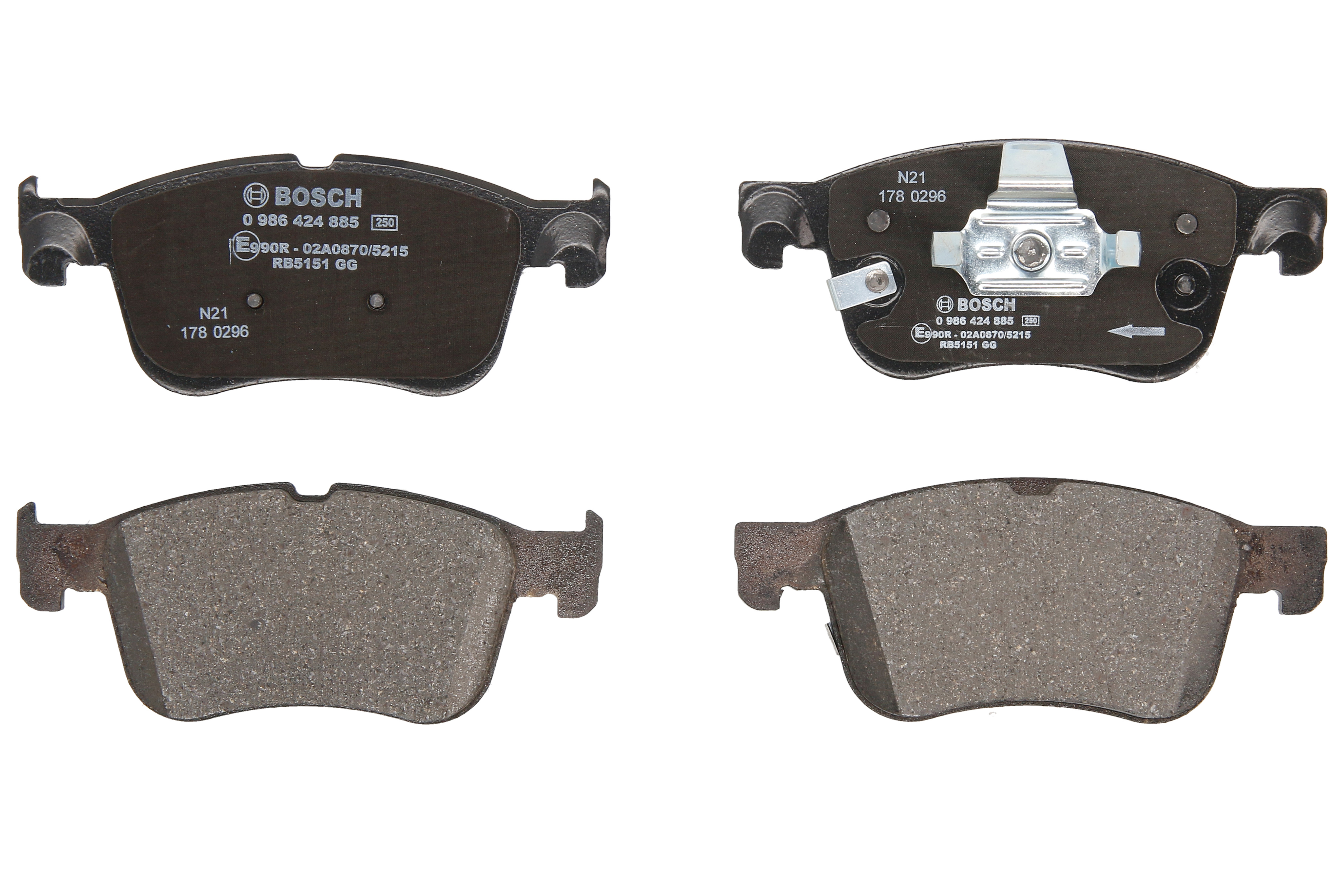 Колодки гальмівні дискові FORD KUGA III (DFK) 1.5 2019.07- BOSCH (0986424885) Bosch фото 3
