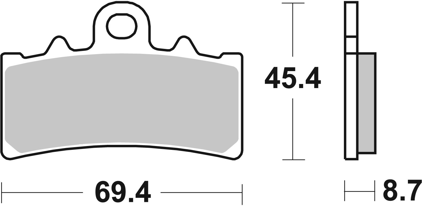 BREMBO sada brzdových destiček, kotoučová brzda BMW C 400 GT 19-21, G 310 GS, R 16-22, HUSQVARNA SVARTPILEN 401 17-22, VITPILEN 401 17-21, KTM ADVENTURE 390 ABS 20-22, DUKE 125, 390, 200, 250 10-22, RC 250, 125, 200, 390 14-22 (MT07GR18SA)