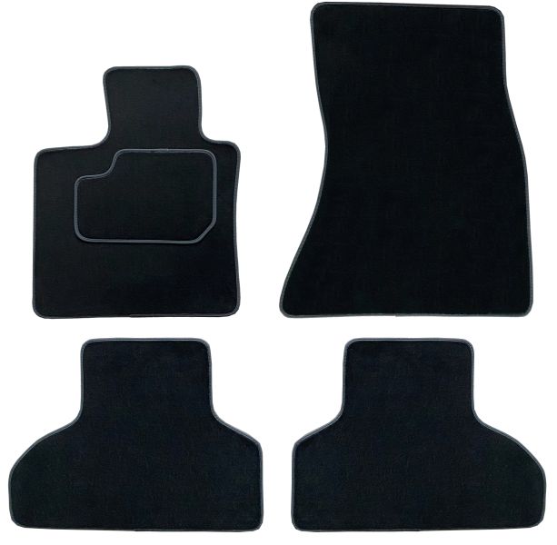 Set Covorase Auto Si Tavita Portbagaj BMW Seria X5 (F15, F85) din 2013-2018, Cauciuc, Protectie Porbagaj, 4x Stickere auto cu BMW