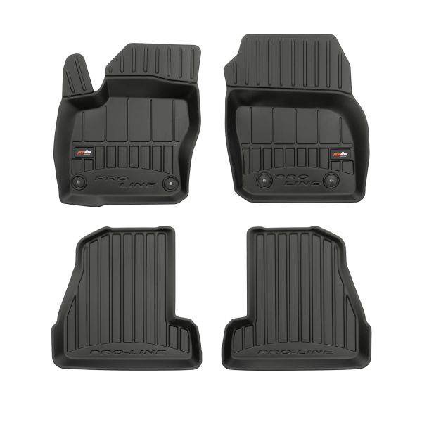 Set Covorase Auto Si Tavita Portbagaj FORD FOCUS III din 2010-2020, Cauciuc, Protectie Porbagaj, 4x Stickere auto cu FORD