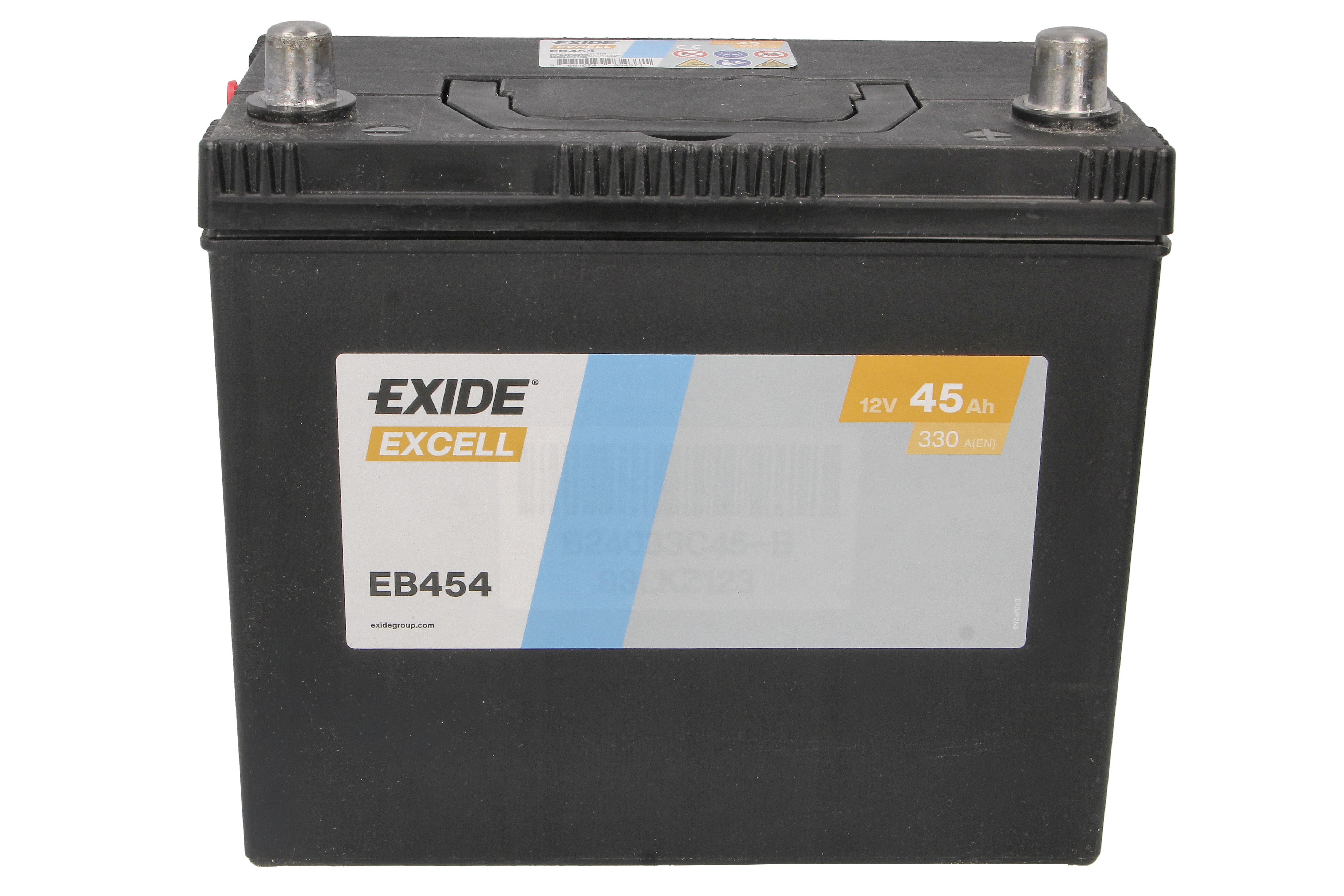 Акумуляторна батарея 45Ah/330A (237x127x227/+R/B00) Excell Азія Exide фото 8