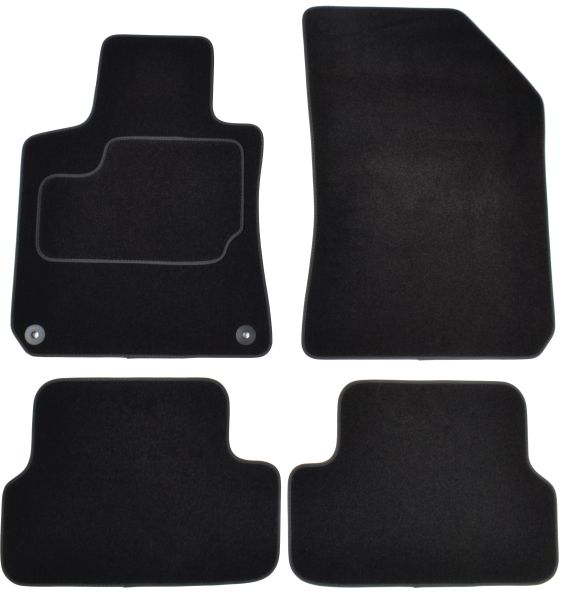 Set Covorase Auto Si Tavita Portbagaj PEUGEOT 308 II (LB_, LP_, LW_, LH_, L3_) din 2013-2021, Cauciuc, Protectie Porbagaj, 4x Stickere auto cu PEUGEOT