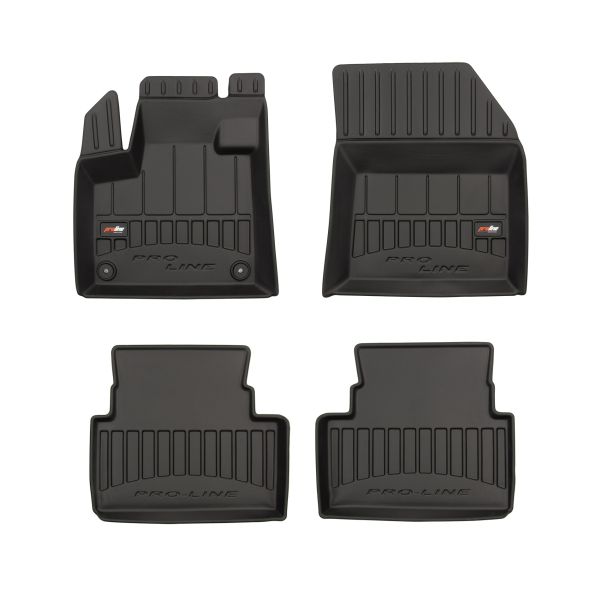 Set 5 covorase auto CITROEN C5 AIRCROSS (A_) din 2001-2006, cu covoras tunel median, cauciuc, 4x Stickere auto cu CITROEN