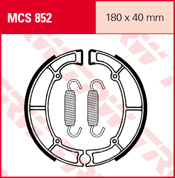 TRW ENGINE COMPONENT sada brzdových čelistí KAWASAKI A1 550 (LTD) 80, EN 450 (LTD), 500 (VULCAN) 85-03, GPZ 550 (UNI TRAK), GP 84-92, GT 550 G 83-89, GTR 550 97, KZ 550 80-84, VN 800, 800 (CLASSIC), 750 (TWIN), 750 (VULCAN), 850, 400 (VULCAN), 400 (CLASSI