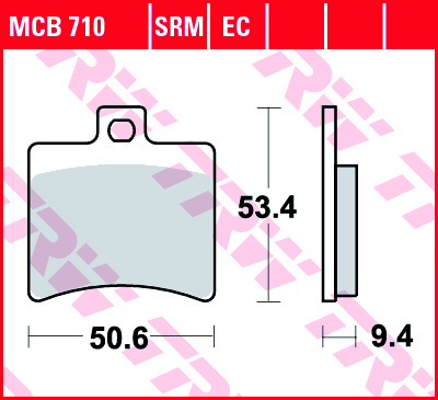 TRW ENGINE COMPONENT sada brzdových destiček, kotoučová brzda APRILIA ATLANTIC 400IE (SPRINT), 200 (RAMA SPC), 500, 200 (RAMA SPE), 125, 500 (SPRINT), 200 (RAMA SPA), 250I.E 01-08, LEONARDO 300, 250 99-06, RS 125 (REPLICA) 06-12, SR 50 R LC DITECH (FACTOR