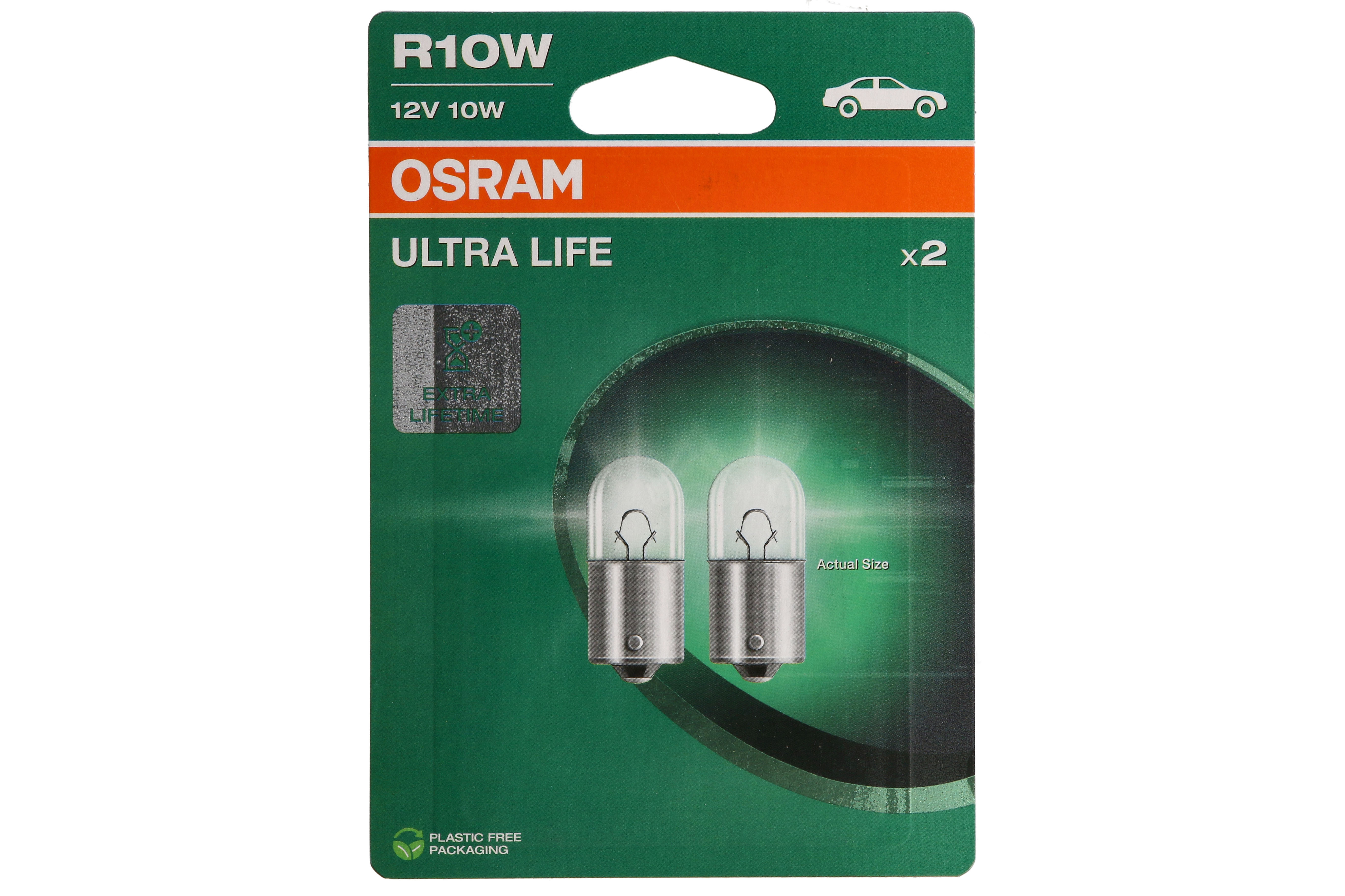 Автолампа 10W R10W 12V 10W BA15S / ULTRA LIFE - В 4 РАЗИ ЗБІЛЬШЕНО СТРОК СЛУЖБИ OSRAM (5008ULT-2BL) osram фото 4