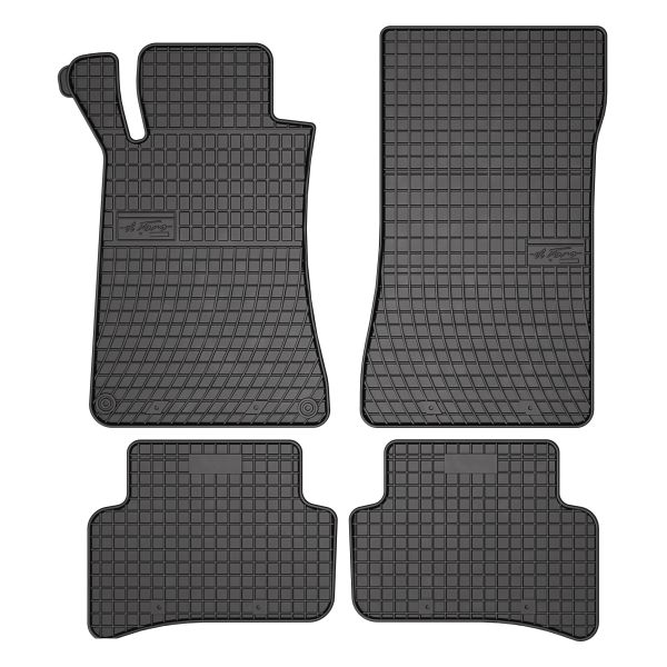 Set Covorase Auto Si Tavita Portbagaj MERCEDES-BENZ C-CLASS (W203) din 2000-2007, Cauciuc, Protectie Porbagaj, 4x Stickere auto cu MERCEDES-BENZ