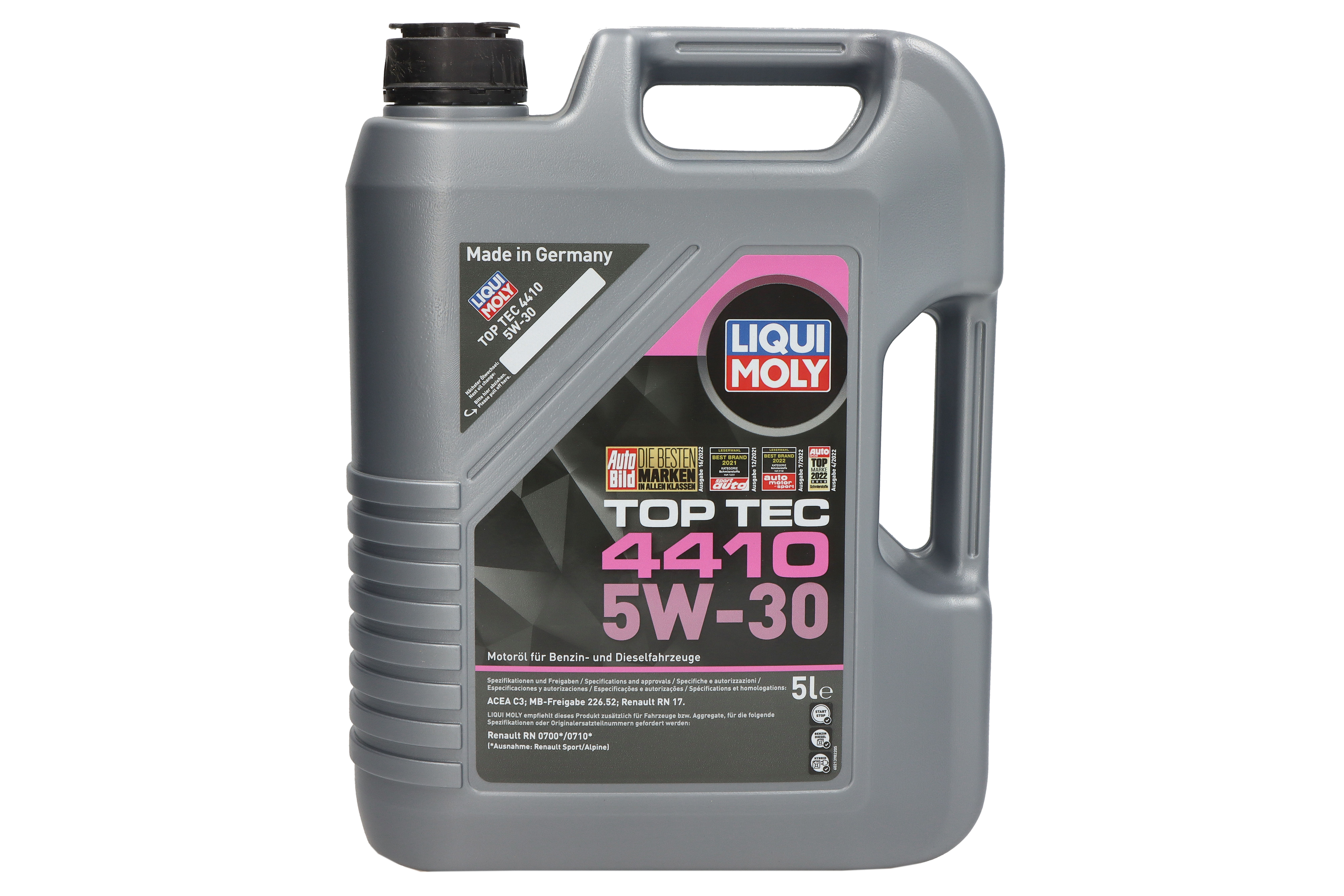 Моторна олива TopTec 4410 (5L) 5W30 , ACEA C3, RENAULT RN 0700, RENAULT RN 0710, RENAULT RN 17